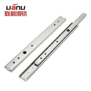 Riel deslizante para horno microondas C2421, riel deslizante de dos secciones C2431, riel deslizante de tres secciones de acero de doble capa de 20 mm de ancho para cajón pequeño - Product Image 5