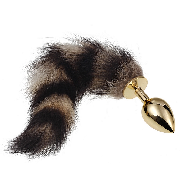 Small Size Anal Sexy Toys with Gold Metal Color Fake Fur Small Size Anal Sexy Toys with Gold Metal Color Fake Fur