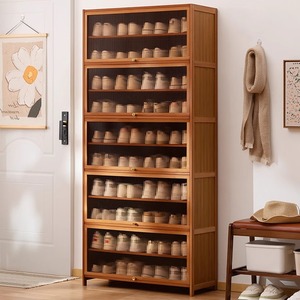Multi-layer floor-standing <b>shoe</b> cabinet, simple and easy-to-use home <b>storage</b> <b>rack</b> for entryways and hallways. - Product Image 1