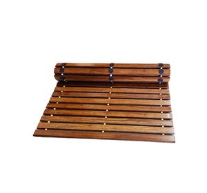 Tapis de salle de bain YUYOU moderne, écologique, antidérapant, en bambou, imperméable, avec garantie <span class=keywords><strong>d</strong></span>'un an - Product Image 1