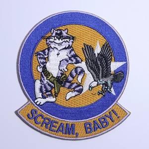 Distintivi Ricamati Personalizzati per Abbigliamento di Squadre Tattiche, Patch TOMCAT Distintivo per Spalla Giacca Squadroni di Caccia USA - Product Image 6