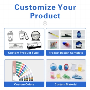 OEM/ODM ของตกแต่งอะคริลิคธีมคริสต์มาสแบบน้ำไหล ของตกแต่งโต๊ะทำงานรูปรถยนต์ ของเล่นตั้งโต๊ะ ขายดี - Product Image 6