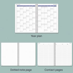 Custom School Hardcover Leather A5 Thread <b>Sewing</b> Bound Homeschool Notepad Gift Customizable 80 GSM - Product Image 4