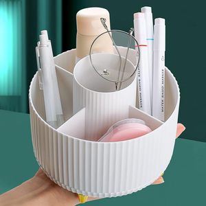 Organizador de Maquillaje de Escritorio de un Solo Nivel, Giratorio 360°, para Brochas, Sombras de Ojos, Lápices Labiales, Plástico y Acero Inoxidable, para Sala de Estar - Product Image 5