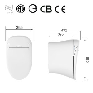 WC intelligent avec bidet intégré, lavage à l'eau chaude, chasse d'eau automatique, séchage automatique TA-858ZD - Product Image 6