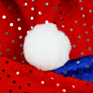 Décorations <span class=keywords><strong>de</strong></span> Noël en gros : Bonnets <span class=keywords><strong>de</strong></span> Noël en flanelle scintillante avec paillettes, chapeaux <span class=keywords><strong>de</strong></span> Père Noël pour la décoration <span class=keywords><strong>de</strong></span> fêtes - Product Image 2