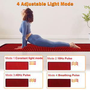 Stowable kırmızı ışık kızılötesi terapi Sauna Mat 660nm 850nm tüm vücut ağrı kesici için üç cips LED ışık - Product Image 5
