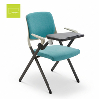 Chaises empilables, mobilier pliable pour universités, écoles, bureaux, formations, réunions, conférences, avec tablette d'écriture