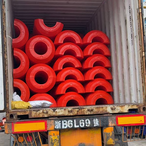 Barrera Flotante Naranja de LLDPE para Transporte de Tuberías y Flotadores de Dragado con Pontones de 1000x1000mm, 730kg de Flotabilidad, Pieza de Manguera para Uso Oceánico - Product Image 6