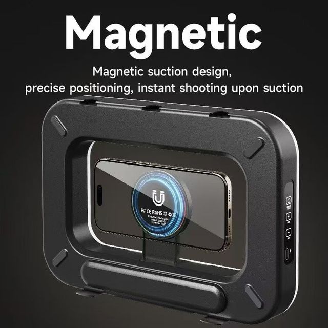 Fill Light Mini Portable Magnetic Led Square Fill Light Phone Holder Ring Light for Mobile Phone Selfie Live Camera Flash Lights