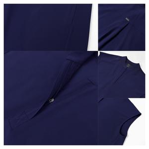 Conjuntos de Uniformes Médicos Personalizados 42393, Azul Marino, Estilo Jogger, Blusas de Satén para Mujer, Manga Corta, Traje Médico de Verano - Product Image 3