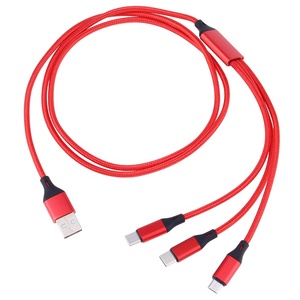 1.2MไนลอนถักFastชาร์จ 3 ใน 1 สายUSBมัลติฟังก์ชั่โทรศัพท์มือถือชาร์จสําหรับiPhone Micro Type Cสายไฟ - Product Image 3
