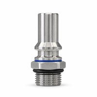 SUS304 Stainless Steel Non-Spill UQD06 DN12 Male Quick Disconnect Coupling Plug untuk Pendinginan Cairan Pusat Data Server