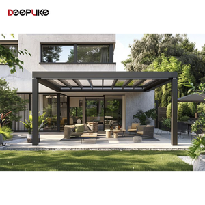 Pabellón de Jardín de Diseño Moderno, Gazebo de Aluminio Extruido con Techo de Celosía, Pérgola Bioclimática - Product Image 2
