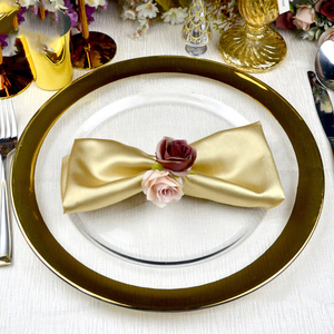 Assiettes <span class=keywords><strong>de</strong></span> présentation en <span class=keywords><strong>verre</strong></span> à bord doré, transparentes, pour la restauration, les fêtes, les banquets à domicile, les réunions, la <span class=keywords><strong>cuisine</strong></span>, vente en gros - Product Image 4