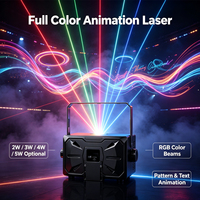 Luz Láser con Control DMX Bluetooth de 8w, Luz Láser RGB de Animación, Haz de Luz 3D para DJ, Discoteca, Fiesta de Navidad, Boda, KTV, Club