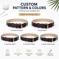 Ceinture en toile personnalisée avec impression OEM, ceinture en toile avec garniture en cuir pour clubs et cadeaux