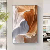 Peinture murale moderne de paysage avec feuilles de ginkgo, peinture en porcelaine de luxe encadrée avec cristaux pour la décoration du salon