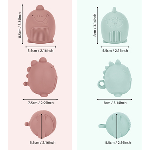 Sinh thái thân thiện Silicone khủng long động vật Float chơi bong bóng em bé và Toddler Bath <span class=keywords><strong>Toy</strong></span> tùy chỉnh OEM cao su Bath <span class=keywords><strong>Toy</strong></span> - Product Image 3