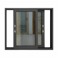 Ventana Corredera Panorámica Térmica de Aluminio con Marco de Vidrio, Diseño Metálico Delgado y Minimalista, Estilo Terraza del Reino Unido