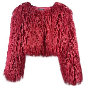 Manteau court en imitation laine YZ à manches longues, style européen et américain, chaud pour l'hiver - Product Image 5