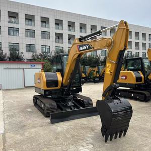 Mini-excavatrice sur chenilles SY55U à vente chaude, d'occasion, 5,5 tonnes, boîte de vitesses PLC, pompe, roulement, garantie moteur d'un an, en stock, remise - Product Image 3
