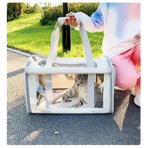 Nueva Bolsa de Transporte para Gatos, Transparente, Transpirable, Plegable, Mochila para Gatos, Bolso de Mano para Coche, Transportín para Gatos - Product Image 5
