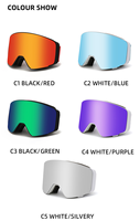 TWOOO SNOW09 Lunettes de ski magnétiques multifonctionnelles personnalisées avec logo OEM ODM, monture en TPU, verres en PC, protection UV400, anti-buée, sports de plein air