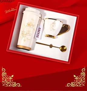 Juego de Tazas de Café de Cerámica de Lujo, Ecológicas, con Logotipo Personalizado Grabado, Impresión en Serigrafía, Regalo Promocional para Oficina o Boda - Product Image 6