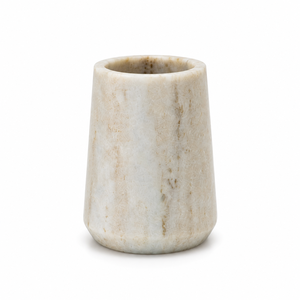 Juego de Accesorios de Baño de 4 Piezas de Mármol con Diseño de Madera de Cristal, Dispensador de Jabón de Piedra Beige Natural, Juego de Accesorios de Baño - Product Image 5