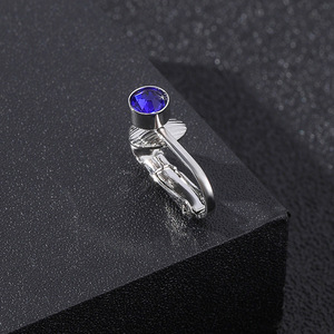 Clip de Piercing <span class=keywords><strong>Falso</strong></span> para <span class=keywords><strong>Ombligo</strong></span>, Estilo Sencillo y Moderno, con Exquisito Zirconia Cúbica Azul, Clip de Piercing <span class=keywords><strong>Falso</strong></span> para Cartílago - Product Image 3