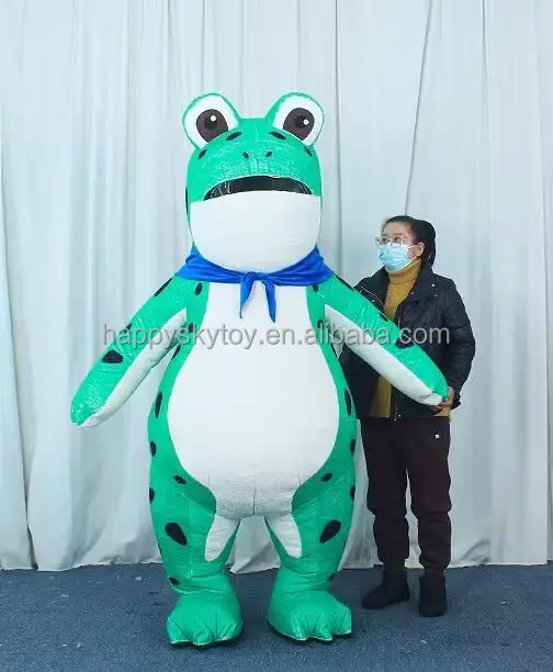 Disfraz de mascota inflable de rana para fiesta, ropa personalizada de animales, 2m/2,6 m/3m, gran oferta