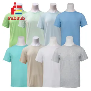 New Colors Pastel Color Tees TShirts Unisex Cotton Feel 95% Polyester T-shirt Sublimation Blank Shirts for Sublimation Printing
