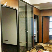 Panneau mural décoratif moderne en aluminium Mdf personnalisé intérieur en bois bureau cloison en verre pour la maison séparation de pièce élégante