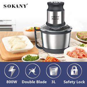 Marca Premium RAF 7027 <span class=keywords><strong>Sokany</strong></span> cuerpo de acero inoxidable <span class=keywords><strong>picadora</strong></span> 3L <span class=keywords><strong>picadora</strong></span> de carne de alta calidad - Product Image 3