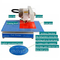 Kleine automatische digitale hot foil stamping machine voor op het bureau, folieprintmachine, mini hot foil stamping machine