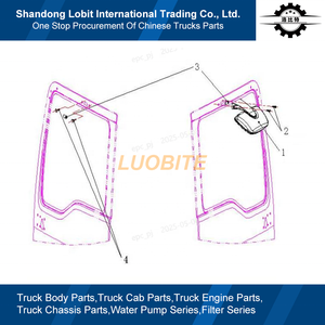 Para Sinotruk SITRAK G7 8x4 540HP, piezas de cabina de carrocerí<span class=keywords><strong>a</strong></span> de camión volquete, espejo de punto ciego, espejo de parche ciego, 712W63730-6573 - Product Image 5