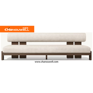 Sofá de Exterior de Gran Venta para Hotel y Villa, Lujoso Sofá de 3 Plazas de Aluminio con Respaldo Redondo para una Relajación Elegante - Product Image 2