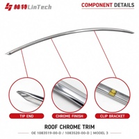 Garniture de toit chromée LinTech pour Tesla Model 3 1083519-00-D 1083520-00-D, remplacement direct OE, accessoires automobiles, vente en gros