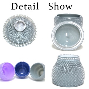 LANGXU Pot à bonbons <span class=keywords><strong>en</strong></span> <span class=keywords><strong>verre</strong></span> vintage rétro fait main unique <span class=keywords><strong>avec</strong></span> <span class=keywords><strong>couvercle</strong></span> pour la décoration de la maison, cadeau, récipient à biscuits <span class=keywords><strong>en</strong></span> <span class=keywords><strong>verre</strong></span>, style décoratif - Product Image 2