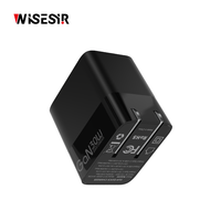 Chargeur WISESIR 30W GaN double port Type-C et USB-A avec protection OTP pour téléphones Android, charge rapide