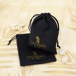 Luxury Soft <b>Velvet</b> Drawstring Pouch <b>Bag</b> Rings Jewelry Packaging Screen Printing Custom Logo Printed Recyclable Gift Mobile Phone - Product Image 4