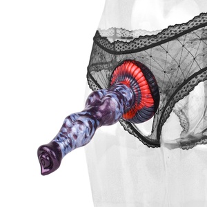 Liquid Silicone Big Knot Dog Monster Large Penis Vagina Sex Toy Fansty <b>Dildo</b> for Women With Strong Suction - Product Image 4
