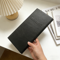 Carnet d'échantillons noir en PVC personnalisé à trois volets avec impression UV pour fraises dentaires