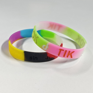 Design Christmas Silicone Keychain Bracelet Silicone Card Holder with Bracelet Fluorescent for Kids - Product Image 4