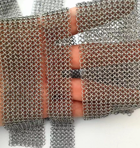 <span class=keywords><strong>Maille</strong></span> de chaîne en acier inoxydable de qualité supérieure de 2 mm - Éponge à récurer robuste pour cuisine et barbecue - Product Image 4