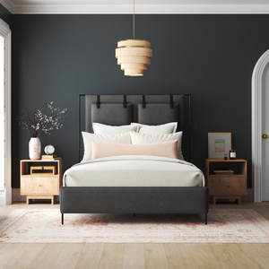 Modern <b>King</b> Double <b>Size</b> Bedroom Furniture Soft Tufted <b>Bed</b> in Velvet Fabric with Solid <b>Wood</b> Iron <b>Frame</b> Upholstered <b>Bed</b> - Product Image 2