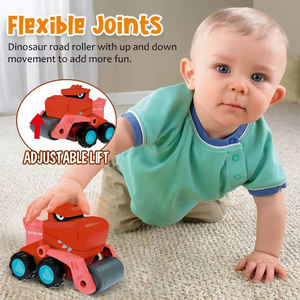 Jouets Lucky Toys : Voitures à inertie dinosaures pour bébés, véhicules de construction de dessin animé pour enfants, idéales pour jouer en intérieur - Product Image 4