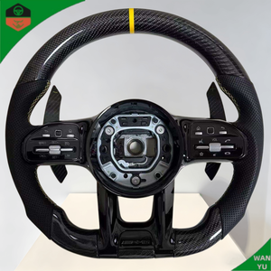 Volant de direction <span class=keywords><strong>F1</strong></span> en fibre de carbone personnalisé pour Mercedes Benz W204 W205 CLE GLC A45 - Product Image 2