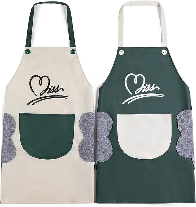 Bonito Cozinhar Desenho Crafting Sublimação Algodão Linho Impermeável Bib Cozinha Japonês Garçonete Avental Com Bolsos